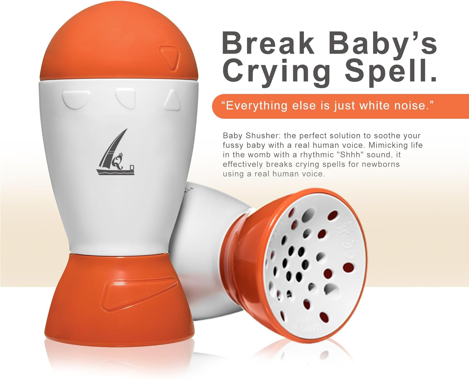 The Original Shhh Calming Sound Machine for Baby | Stops Fussy Crying Spells | for Parents, Pediatricians, Photographers | Portable for Travel | 15 or 30 Minute Timer