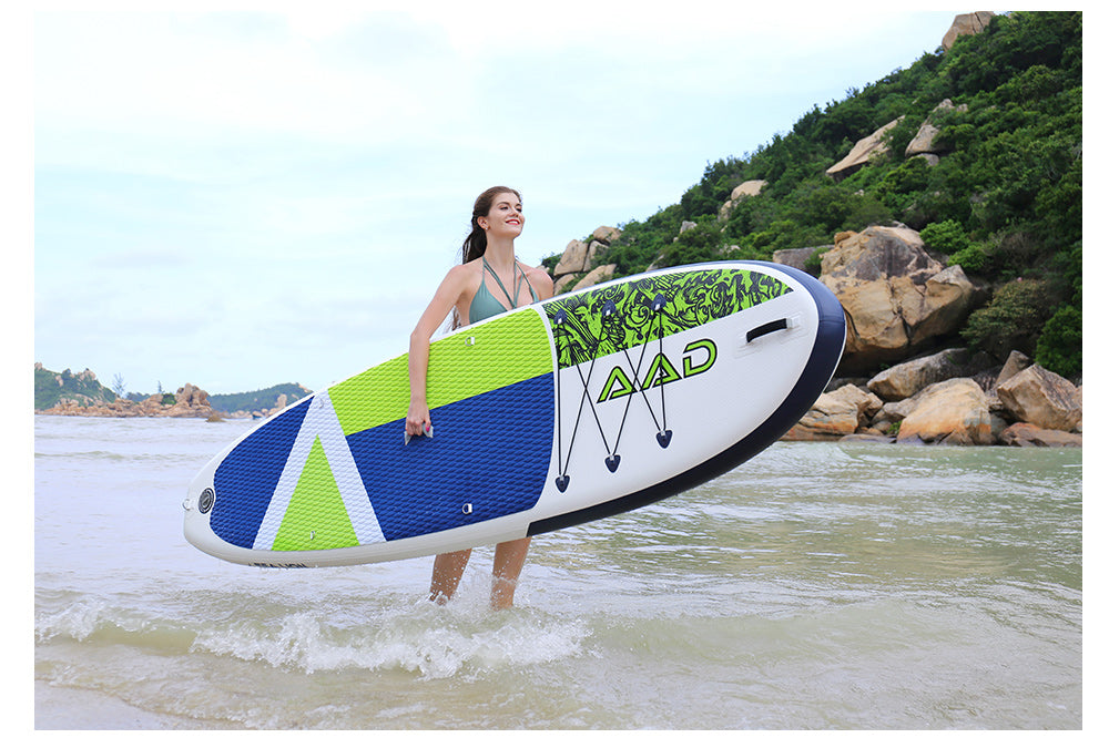 AAD Inflatable Stand Up Paddle Board 10.6X32X6 (Green)