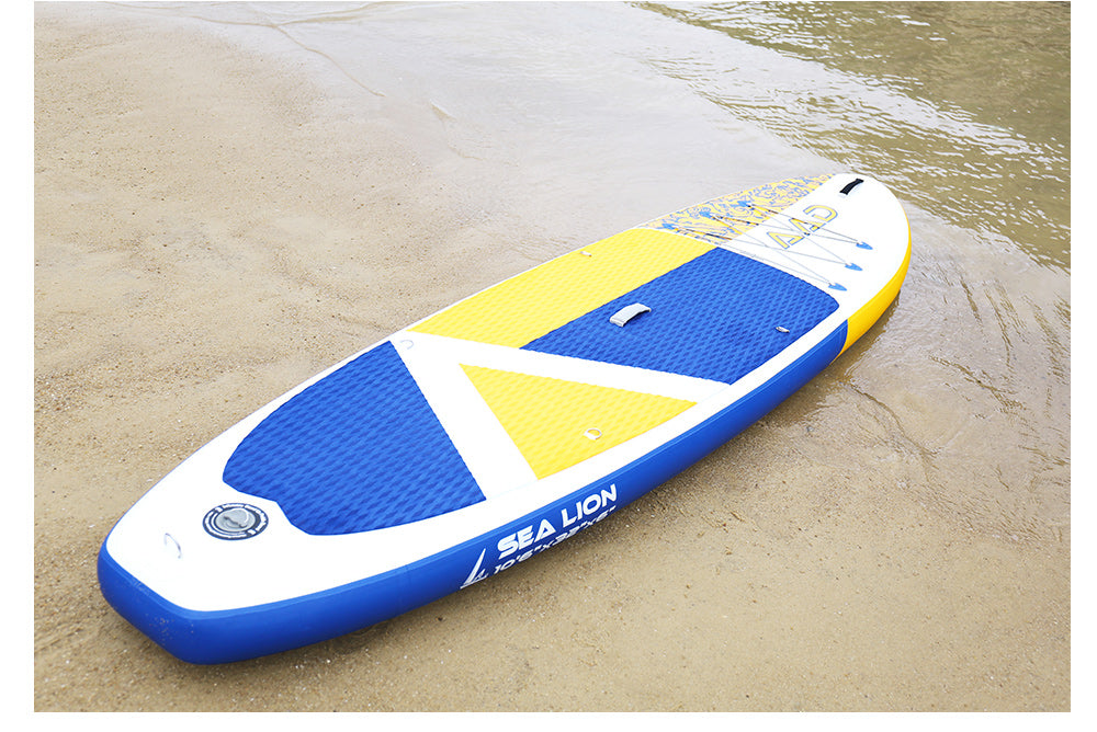 AAD Inflatable Stand Up Paddle Board 10.6X32X6 (Yellow)