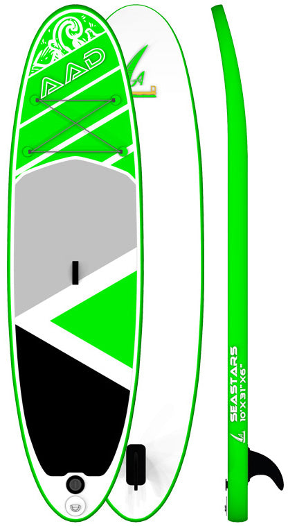 AAD Inflatable Stand Up Paddle Board 10X31X6 (Green)