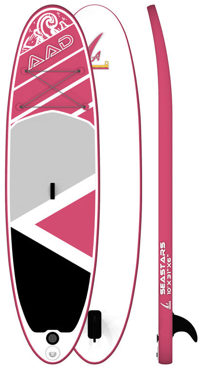 AAD Inflatable Stand Up Paddle Board 10X31X6 (Pink)