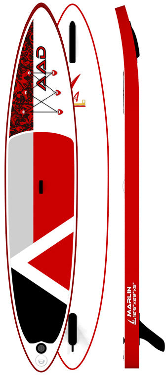 AAD Inflatable Stand Up Paddle Board 12.6X29X5 (Red)