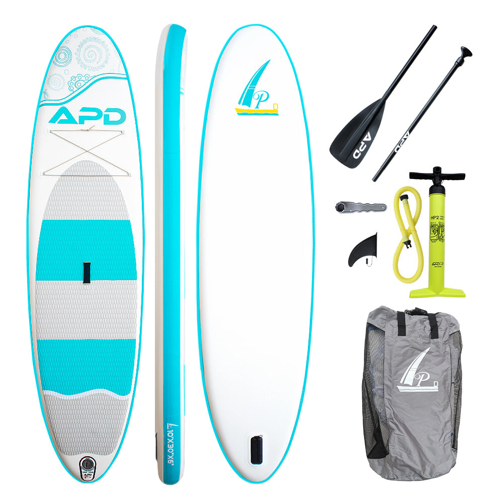 APD Inflatable Stand Up Paddle Board 10X30X6 (Blue)