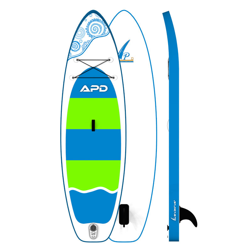 APD Inflatable Stand Up Paddle Board 9X30X6 (Green)