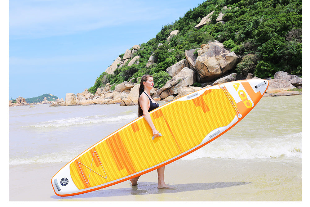 AQD Inflatable Stand Up Paddle Board 11.4X32X6 (Orange)