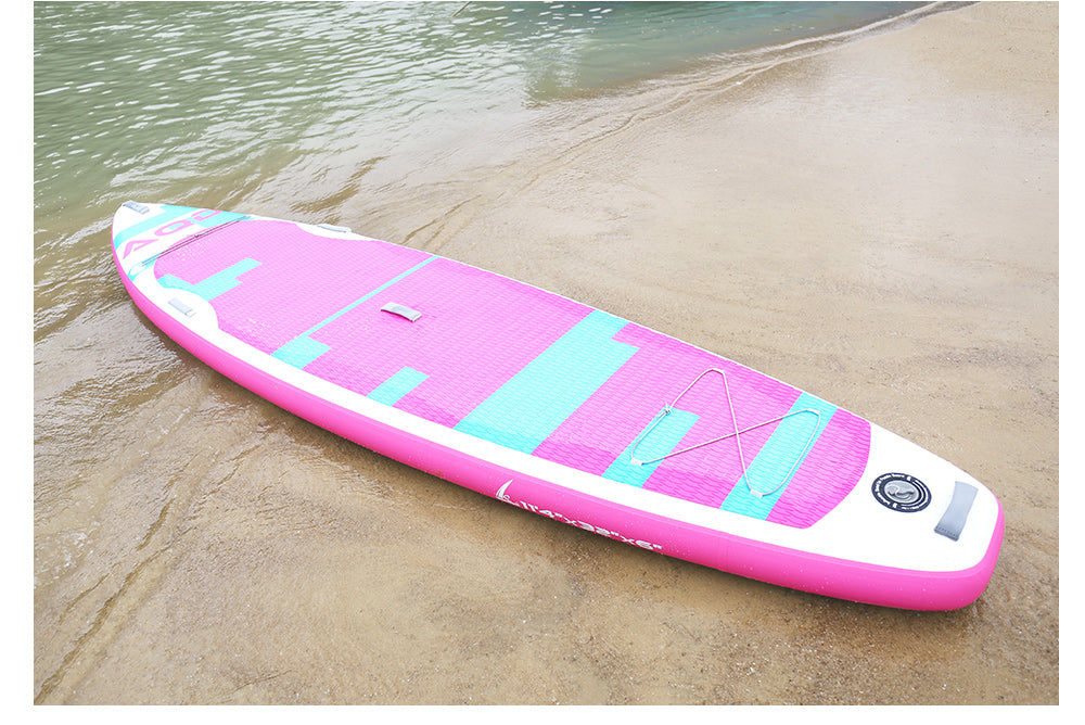 AQD Inflatable Stand Up Paddle Board 11.4X32X6 (Pink)