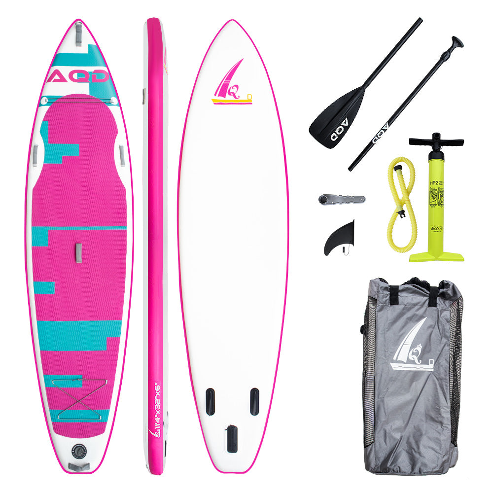 AQD Inflatable Stand Up Paddle Board 11.4X32X6 (Pink)