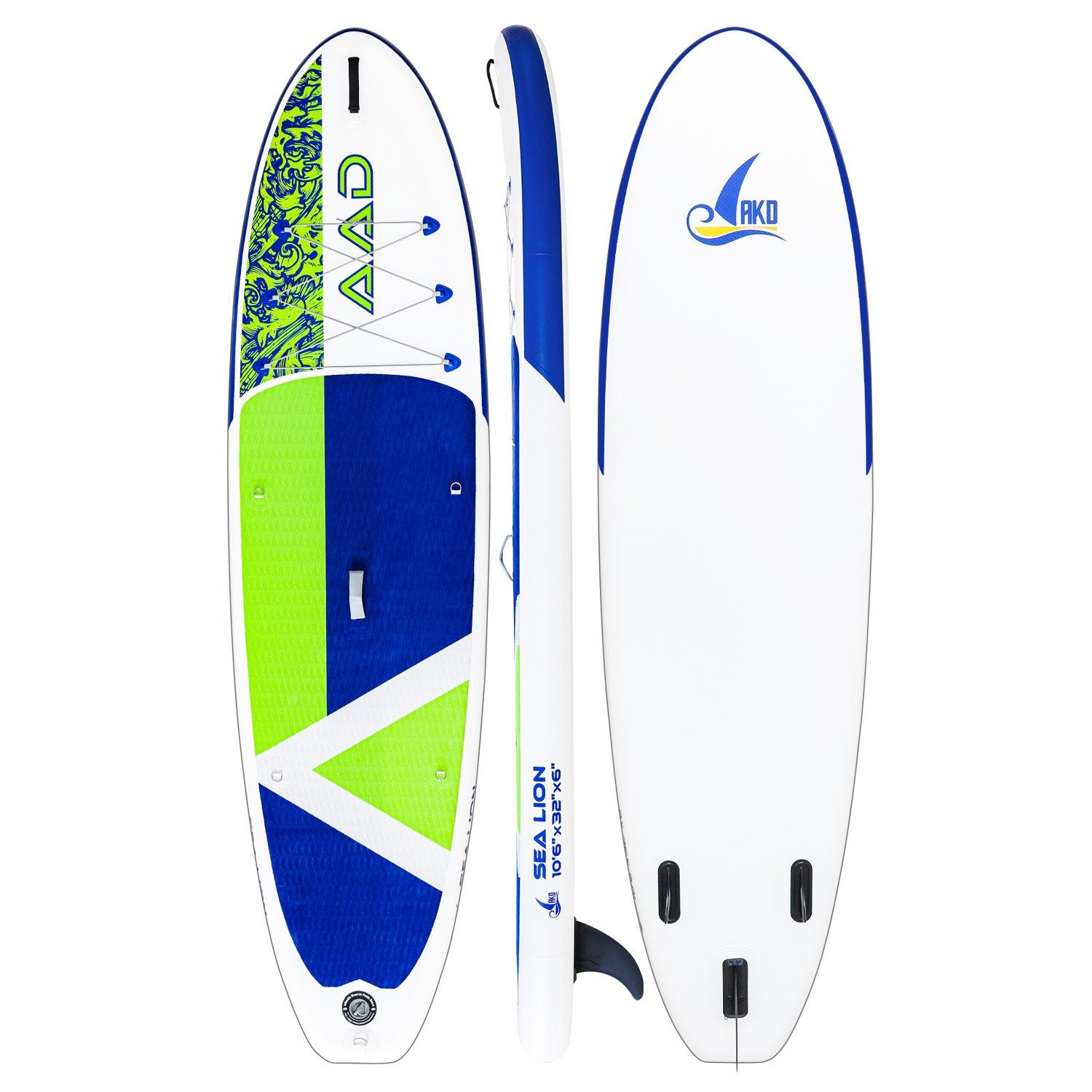 AKD SeaLion Stand Up Paddle Board 10'6 "320x81x15cm SUP Board 150kg / 318L (Green)