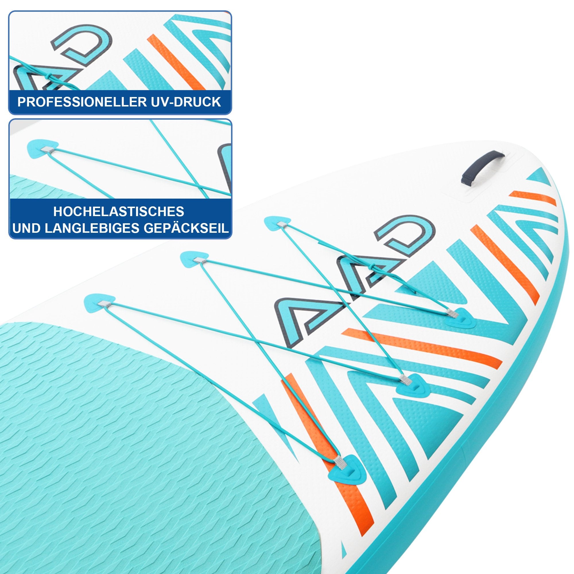 AKD SeaStar Stand Up Paddle Board 10'8” 325x86x15cm SUP Board 165kg/346L (Cyan)